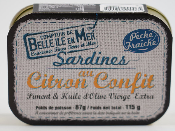Sardinen mit Salzzitronen und Chili in Olivenöl - 115 g